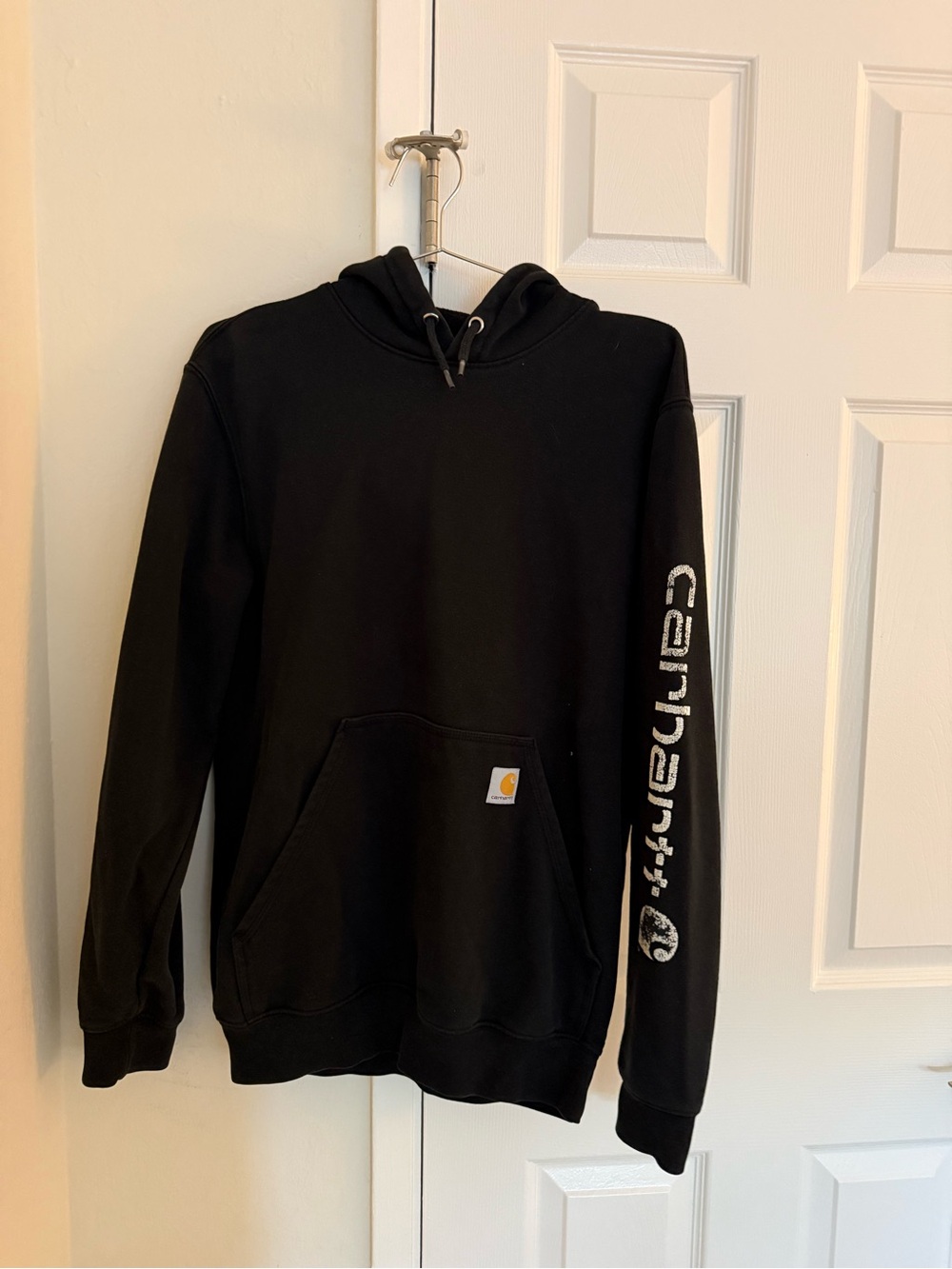 Carhartt Black Loose Fit Hoodie with Logo Tag